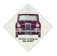 Riley Elf Mk2 1963-66 Car Window Hanging Sign